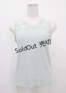 画像1: axes femme / 繊細レースタンクトップ M ミント Y-25-03-26-063-AX-TO-SZ-ZY