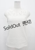 axes femme / 繊細レースタンクトップ M 生成り Y-25-03-26-064-AX-TO-SZ-ZY