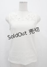 axes femme / 繊細レースタンクトップ M 生成り Y-25-03-26-064-AX-TO-SZ-ZY