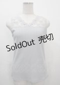 axes femme / 繊細レースタンクトップ M グレー Y-25-03-26-065-AX-TO-SZ-ZY