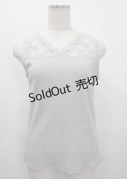 画像1: axes femme / 繊細レースタンクトップ M グレー Y-25-03-26-065-AX-TO-SZ-ZY