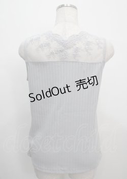 画像2: axes femme / 繊細レースタンクトップ M グレー Y-25-03-26-065-AX-TO-SZ-ZY