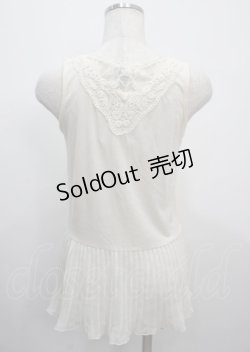 画像2: axes femme / 裾シフォンプリーツロングタンク M 生成り Y-25-03-26-069-AX-TO-SZ-ZY