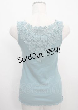 画像2: axes femme / モチーフレースリブタンク M Bグリーン Y-25-03-26-071-AX-TO-SZ-ZI