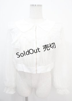 画像1: axes femme POETIQUE / シアー×チュールブルゾン M 白 Y-25-03-26-075-AX-TO-SZ-ZY