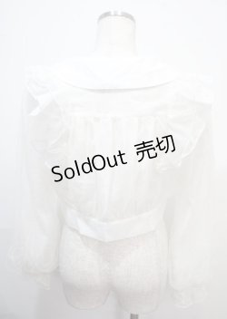 画像2: axes femme POETIQUE / シアー×チュールブルゾン M 白 Y-25-03-26-075-AX-TO-SZ-ZY