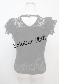 画像2: axes femme POETIQUE / 前後2WAYレースフリルプルオーバー M 黒 Y-25-03-26-076-AX-TO-SZ-ZY