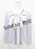 axes femme / タイ付きブラウス風プルオーバー M サックス Y-25-03-26-080-AX-TO-SZ-ZY
