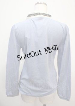 画像2: axes femme / タイ付きブラウス風プルオーバー M サックス Y-25-03-26-080-AX-TO-SZ-ZY