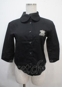 CHOICE / 王冠刺繍ブラウス  黒 Y-25-03-26-083-PU-BL-SZ-ZY