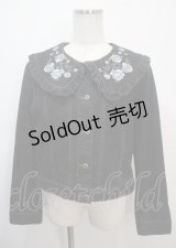 axes femme NOSTALGIE / 花刺繍デニムジャケット F 黒 Y-25-03-26-089-AX-JA-SZ-ZY