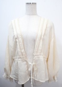 axes femme / 楊柳シフォンルズカーデ M 生成り Y-25-03-26-090-AX-TO-SZ-ZY