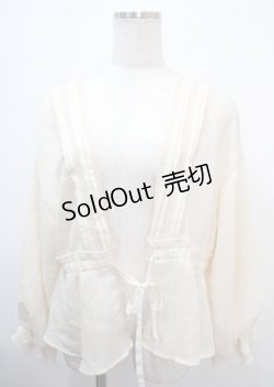 画像1: axes femme / 楊柳シフォンルズカーデ M 生成り Y-25-03-26-090-AX-TO-SZ-ZY
