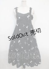 axes femme / チェリー柄フリルリボンワンピース F 黒 Y-25-03-26-107-AX-OP-SZ-OS