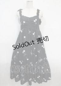 axes femme / チェリー柄フリルリボンワンピース F 黒 Y-25-03-26-107-AX-OP-SZ-OS
