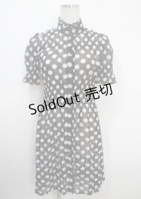 CHOICE / ドット柄シフォンワンピース  黒 Y-25-03-26-108-PU-OP-SZ-ZY