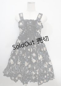 ALICE and the PIRATES / 星座柄ベビードールジャンパースカート  黒 Y-25-03-26-111-PA-OP-SZ-ZY
