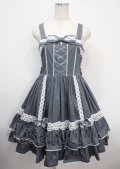 metamorphose / メアリーはしごレースジャンパースカート(無地) 1 ブルー Y-25-03-26-112-ME-OP-SZ-ZY