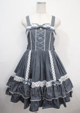 metamorphose / メアリーはしごレースジャンパースカート(無地) 1 ブルー Y-25-03-26-112-ME-OP-SZ-ZY