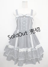 metamorphose / メアリーはしごレースジャンパースカート(無地) 1 ブルー Y-25-03-26-112-ME-OP-SZ-ZY