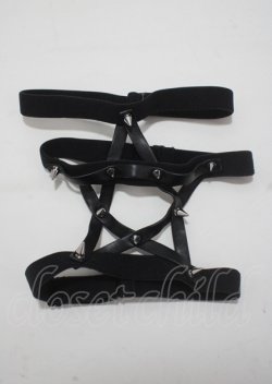 画像1: KILL STAR / ガーターベルト  黒 Y-25-03-26-013-PU-AC-SZ-ZY