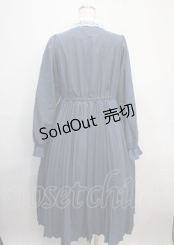 画像2: mpetit by misako / AM*レースエリプリーツワンピース L 中青 Y-25-03-26-115-LO-OP-SZ-ZY