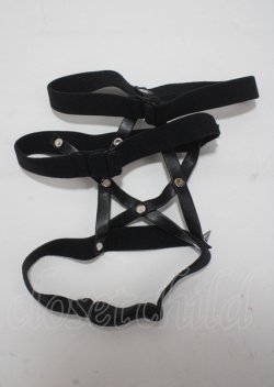 画像2: KILL STAR / ガーターベルト  黒 Y-25-03-26-013-PU-AC-SZ-ZY