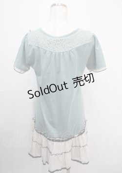 画像2: axes femme / ストライプフリルチュニック M ミント Y-25-03-26-120-AX-OP-SZ-ZY