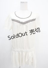 axes femme / ローウエスト半袖チュニック M 生成り Y-25-03-26-121-AX-TO-SZ-ZY
