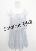 axes femme / レース切り替えワンピース M サックス Y-25-03-26-123-AX-TO-SZ-ZI