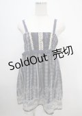axes femme / レースプリントチュニック M 紺 Y-25-03-26-126-AX-OP-SZ-ZY