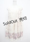 axes femme / 転写風パネル花柄ワンピース M 生成り Y-25-03-26-131-AX-OP-SZ-ZY