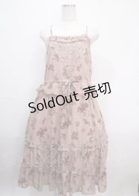 axes femme / ミュシャ キャミソールワンピース M 淡ピンク Y-25-03-26-133-AX-OP-SZ-ZI