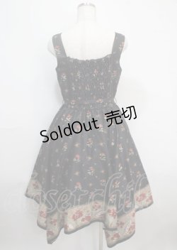 画像2: axes femme / Mulhouse Collection フラワーパネル柄イレヘムワンピース M 黒 Y-25-03-26-135-AX-OP-SZ-ZY