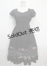 axes femme POETIQUE / ストロベリー刺繍ワンピース M 黒 Y-25-03-26-136-AX-OP-SZ-OS