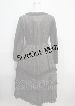 画像2: axes femme NOSTALGIE / ゴブラン風花柄ワンピース M 黒 Y-25-03-26-138-AX-OP-SZ-OS
