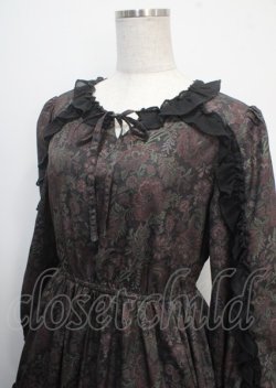 画像3: axes femme NOSTALGIE / ゴブラン風花柄ワンピース M 黒 Y-25-03-26-138-AX-OP-SZ-OS