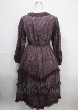 画像2: axes femme NOSTALGIE / ゴブラン風花柄ワンピース M パープル Y-25-03-26-139-AX-OP-SZ-ZT138