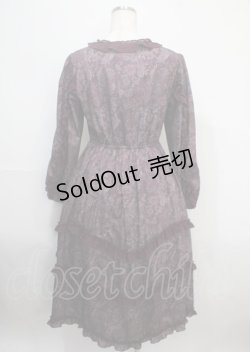 画像2: axes femme NOSTALGIE / ゴブラン風花柄ワンピース M パープル Y-25-03-26-139-AX-OP-SZ-ZT138