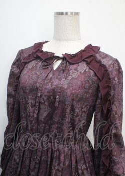 画像3: axes femme NOSTALGIE / ゴブラン風花柄ワンピース M パープル Y-25-03-26-139-AX-OP-SZ-ZT138