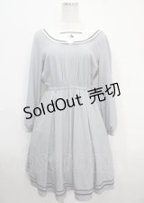 axes femme POETIQUE / ウサギ刺繍セーラーワンピース【多屋来夢コラボ】 M サックス Y-25-03-26-143-AX-OP-SZ-ZY