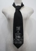 PUTUMAYO / ドクロクラウンプリントネクタイ  黒 Y-25-03-26-016-PT-ZA-SZ-ZY