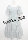 axes femme / レーヌローズ柄ワンピース M ミント Y-25-03-26-145-AX-OP-SZ-ZY
