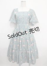 axes femme / レーヌローズ柄ワンピース M ミント Y-25-03-26-145-AX-OP-SZ-ZY