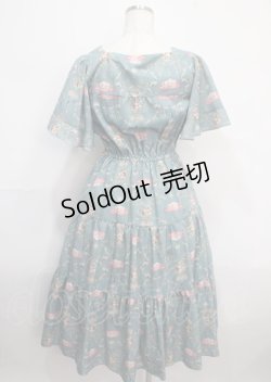 画像2: axes femme / レーヌローズ柄ワンピース M ミント Y-25-03-26-145-AX-OP-SZ-ZY