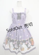 axes femme kawaii / ハロウィンナイトジャンパースカート M ラベンダー Y-25-03-26-150-AX-OP-SZ-ZY