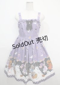 axes femme kawaii / ハロウィンナイトジャンパースカート M ラベンダー Y-25-03-26-150-AX-OP-SZ-ZY
