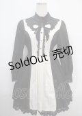 axes femme kawaii / リボンレースブロッキングワンピース M 黒 Y-25-03-26-152-AX-OP-SZ-ZY
