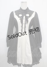 axes femme kawaii / リボンレースブロッキングワンピース M 黒 Y-25-03-26-152-AX-OP-SZ-ZY