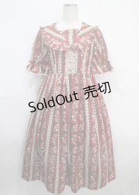 axes femme kawaii / ローズベリーガーデンワンピース M ワイン Y-25-03-26-158-AX-OP-SZ-ZY